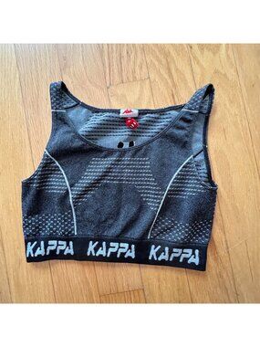 Kappa Sports Bra Womens Med/Large Gray Athletic Crop Top - Preowned
